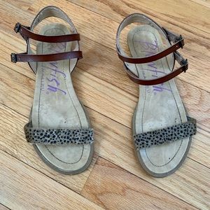 Blowfish animal print sandals